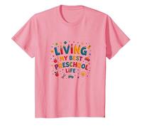 Vivre ma Meilleure Vie préscolaire T-Shirt, Enfant, Rose, 8 Ans