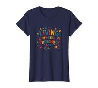 Vivre ma Meilleure Vie préscolaire T-Shirt, Femme, Bleu Marine, M