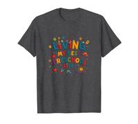 Vivre ma Meilleure Vie préscolaire T-Shirt, Homme, Chiné Foncé, XL