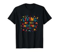 Vivre ma Meilleure Vie préscolaire T-Shirt, Homme, Noir, 5XL