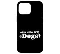 Vivre Mieux avec Les Chiens Amoureux des Chiots Coque pour iPhone 16 Pro Max
