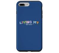 Vivre Mon Bonheur, Lettrage Pastel Brillant Coque pour iPhone 7 Plus/8 Plus