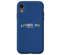 Vivre Mon Bonheur, Lettrage Pastel Brillant Coque pour iPhone XR