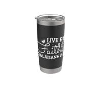 Vivre par la Foi Galates 2:20 Design Inspirant Gobelet isotherme en acier inoxydable double paroi