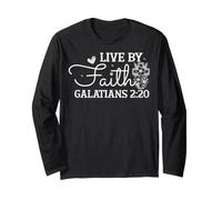Vivre par la Foi Galates 2:20 Design Inspirant Manche Longue