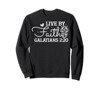 Vivre par la Foi Galates 2:20 Design Inspirant Sweatshirt