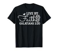 Vivre par la Foi Galates 2:20 Design Inspirant T-Shirt