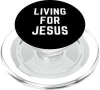 Vivre pour JÉSUS Verset biblique d'adoration de la Foi chrétienne PopSockets PopGrip pour MagSafe