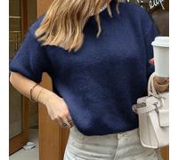 Vivre pour Mo Automne Vêtements Femmes Y2K Rentrée Scolaire Saison Rose Mignon Pull, Hauts Décontractés Sortie Femmes L,M,S,XLUnicoloreLaine peignée