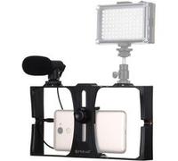 Vivre radiodiffuser Téléphone intelligent Vidéo Rig Kits PULUZ 2 en 1 pour iPhone, Galaxy, Huawei (bleu) Bleu G