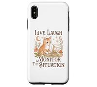 Vivre, rire, surveiller la situation du chaton Coque pour iPhone XS Max