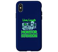 Vivre, rire, surveiller la situation Surveillance de la situation Coque pour iPhone X/XS