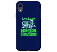 Vivre, rire, surveiller la situation Surveillance de la situation Coque pour iPhone XR