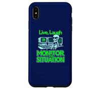 Vivre, rire, surveiller la situation Surveillance de la situation Coque pour iPhone XS Max