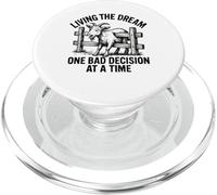 Vivre ses rêves, une mauvaise décision à la fois, blague amusante sur une chèvre PopSockets PopGrip pour MagSafe
