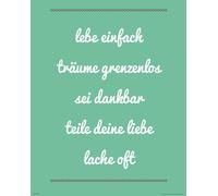 Vivre simplement, rêver sans limites... - 60x80cm - Motivational Poster Impression d'art