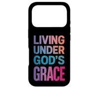 Vivre sous la grâce de Dieu : Une Foi chrétienne colorée Coque pour iPhone 17 Pro