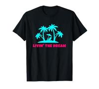 Vivre sur Une île de Vacances Tropicale avec Un Palmier de rêve T-Shirt