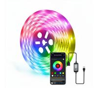 Vivreal Bande LED RGB 3M avec Synchronisation Musique pour TV 32 à 60 Pouces, Couleurs Arc-en-Ciel avec Télécommande et Contrôle via Application USB, Décoration de Pièce ou Noël