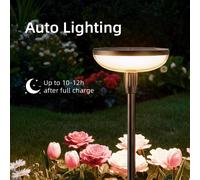 VIVREAL Lampe solaire oscillante à double cercle, lot de 4, TPL010