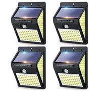 VIVREAL Lampes murales solaires, alimentées par l’énergie solaire, lot de 4, 140 LED, YHM02C, promotion de Nouvel An, idées cadeaux top