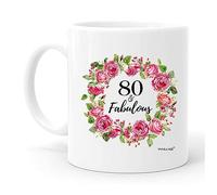 Vivulla68 Cadeau d'anniversaire 80 ans pour femme et homme, tasse d'anniversaire 80 et fabuleux, cadeaux d'anniversaire 1943 pour femme, cadeaux d'anniversaire de 80 ans pour femme, idées de cadeaux