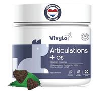 Vivylo 90 Friandises Articulation - Anti-Arthrose | 270g | Glucosamine, MSM, Collagène, Moule à Lèvres Vertes & Curcuma - Complément Alimentaire pour Chiens Actifs & Seniors - Vitamines C, D3, Zinc