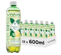 VIWA VITAMIN WATER Thé glacé vert boisson rafraîchissante zéro sucre avec vitamines C, D et B. Saveur citron et citron, 600 ml, lot de 12, Green Tea