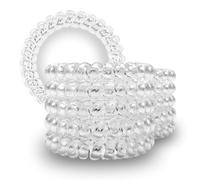 VIWAVE Lot de 10 élastiques à cheveux en spirale, transparents, sans trace, sans nœuds et sans traces, n'abîment pas les cheveux