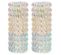 VIWAVE Lot de 10 élastiques à cheveux sans trace - Sans plis - En plastique - Pour queue de cheval - Sans dommage - Pour filles et femmes - Cadeau