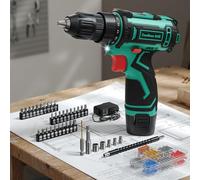 VIWKO 12V Visseuse Devisseuse Sans Fil, Perceuse Visseuse Sans Fil et 2000mAh Batterie, 25N.m Perceuse, 98 Accessoires, 25+1 Couple, Lumières LED, Parfait la Réparation à Domicile et DIY Green