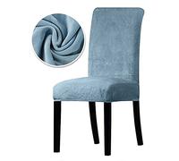 VIXDA 1/2/4/6 pièces Tissu de Velours véritable Housse de Chaise Super Douce Housses de siège de Bureau Tretch Housses de Chaise pour Salle à Manger hôtel