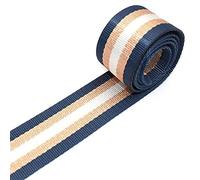 VIXDA 1.5''Multicolore Tissu Ruban Sangle Ceinture Rubans Jacquard Sac Sangle Ceinture Toile Sangle Collier pour Animaux De Compagnie Sangle pour Couture Textile 3 Yards/Lot Dark Blue (B)