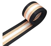 VIXDA 1.5''Multicolore Tissu Ruban Sangle Ceinture Rubans Jacquard Sac Sangle Ceinture Toile Sangle Collier pour Animaux De Compagnie Sangle pour Couture Textile 3 Yards/Lot Black (A)