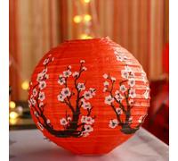 VIXDA 1 pièce 12 Pouces 30 cm Imprimé Fleur Ronde Lanterne Chinoise en Papier Anniversaire Mariage Décor Lampion Suspendu Boule Fête