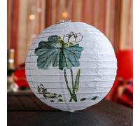 VIXDA 1 pièce 12 Pouces 30 cm Imprimé Fleur Ronde Lanterne Chinoise en Papier Anniversaire Mariage Décor Lampion Suspendu Boule Fête