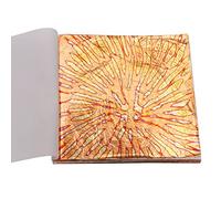 VIXDA 100pcs coloré panaché Feuille d' Or pour Le Bricolage Ongles Dorure Artisanat Papier Meubles Décoration 14x14cm Imitation Gold Leaf