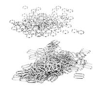VIXDA 100Pcs Fer 8-Forme Lingerie Soutien-Gorge À Coudre Réglable 15mm Anneaux Ronds Boucles Argent