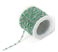 VIXDA 2 mètres Collier en Or chaîne en Acier Inoxydable coloré émail Perles chaînes en Vrac pour la Fabrication de Bijoux résultats de chaîne Composants Bricolage