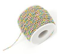 VIXDA 2 mètres Collier en Or chaîne en Acier Inoxydable coloré émail Perles chaînes en Vrac pour la Fabrication de Bijoux résultats de chaîne Composants Bricolage