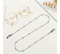 VIXDA 2 pièces Chaîne de Lunettes de Soleil pour Femme, Cylindre, Perle, Fleur, Corde de Suspension, Anti-Perte, Masque, Cordon de chaîne pour Femme