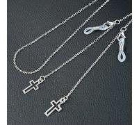 VIXDA 2 pièces Chaîne de Lunettes Pendentif Mode métal chaînes de Lunettes Croix Lunettes de Soleil Lunettes chaîne en métal Support Cordon lanière Collier