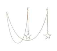 VIXDA 2 pièces Chaîne de Lunettes pour Femmes, étoile Creuse, Perles, Lunettes de Soleil, Lunettes de Lecture, Cordon, Support de Lunettes, Sangle de Cou