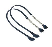 VIXDA 2 poignées en Aluminium argenté de qualité supérieure, poignée en Cuir et chaîne pour Sac à Main Obag O Bag