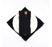 VIXDA 24 pièces (32 x 32 cm) Serviettes en Gaze de Coton Faites à la Main, rustiques, pour Mariages, fêtes prénatales, banquets
