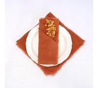 VIXDA 24 pièces (32 x 32 cm) Serviettes en Gaze de Coton Faites à la Main, rustiques, pour Mariages, fêtes, Baby Showers, banquets