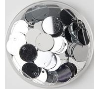 VIXDA 8mm 10mm 12mm 15mm 20mm 25mm 30mm 40mm Paillettes Rondes Plates en PVC Paillettes à Coudre Accessoires d'artisanat de Mariage avec 1 Trou latéral