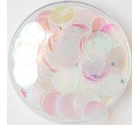 VIXDA 8mm 10mm 12mm 15mm 20mm 25mm 30mm 40mm Paillettes Rondes Plates en PVC Paillettes à Coudre Accessoires d'artisanat de Mariage avec 1 Trou latéral