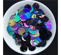 VIXDA 8mm 10mm 12mm 15mm 20mm 25mm 30mm 40mm Paillettes Rondes Plates en PVC Paillettes à Coudre Accessoires d'artisanat de Mariage avec 1 Trou latéral