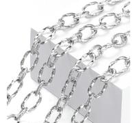 VIXDA Chaîne de câble épaisse en Acier Inoxydable et Laiton de 2 mètres pour la Fabrication de Bijoux, Composants de Colliers et Bracelets Faits à la Main